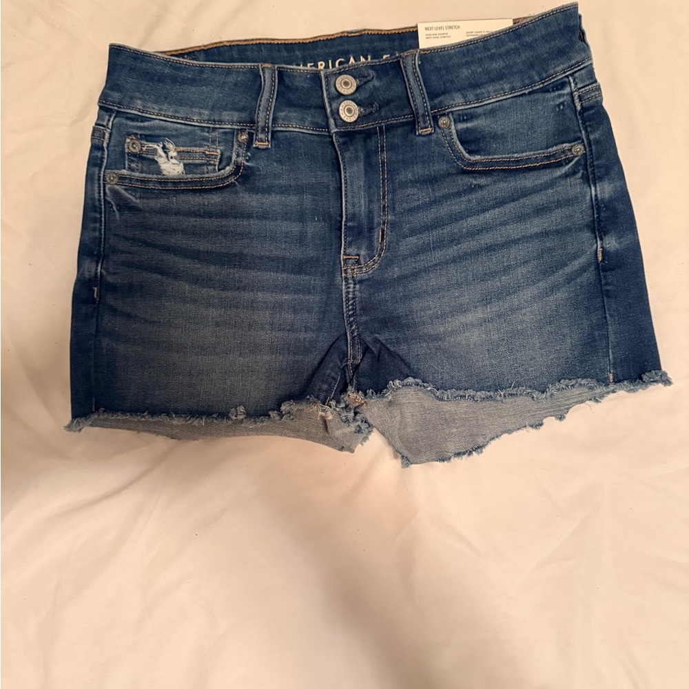American Eagle Outfitters Distressed Blue Jean Shorts